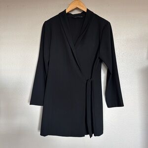Zara Elegant Black Wrap Jacket